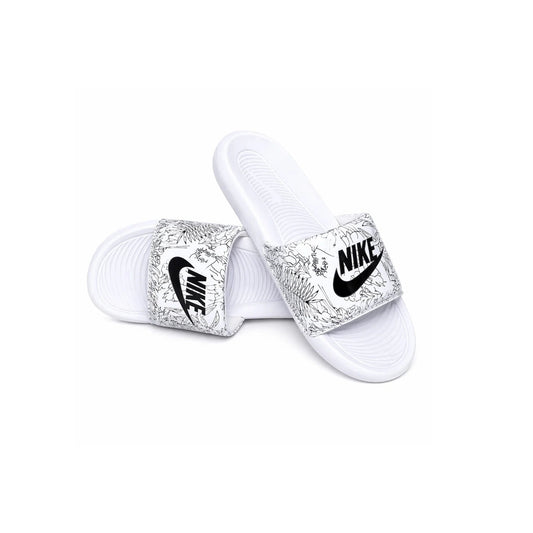 Nike Claquette Victori One White Print Grey